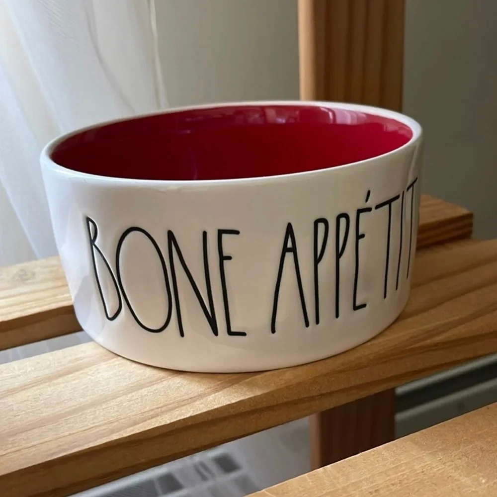 Rae Dunn Bone Appetit large bowl with red interior. New with tags